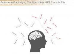 Brainstorm for judging the alternatives ppt example file