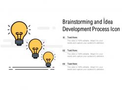 Brainstorming and idea development process icon