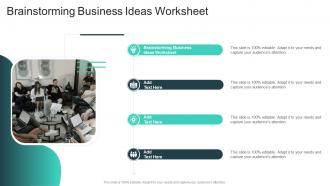 Brainstorming Business Ideas Worksheet In Powerpoint And Google Slides Cpb