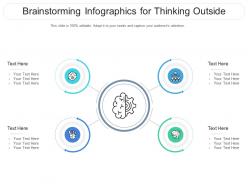 Brainstorming for thinking outside infographic template