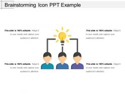 Brainstorming icon ppt example