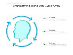 Brainstorming icons with cyclic arrow