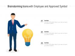 Brainstorming icons with employee and approved symbol