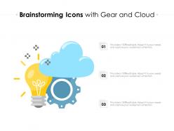 Brainstorming icons with gear and cloud