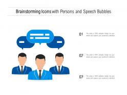 Brainstorming icons with persons and speech bubbles
