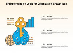 Brainstorming on logic for organization growth icon