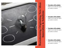 Brainstorming originating new ideas innovation and solutions