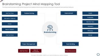 Brainstorming Project Mind Mapping Tool Project Management Professional Tools