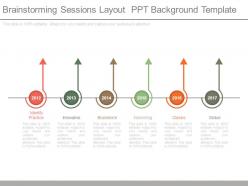 Brainstorming sessions layout ppt background template