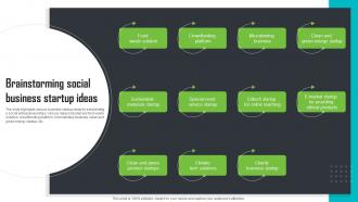 Brainstorming Social Business Startup Ideas Step By Step Guide For Social Enterprise