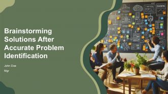 Brainstorming Solutions After Accurate Problem Identification PPT Designs AT