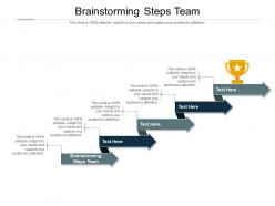 Brainstorming steps team ppt powerpoint presentation inspiration elements cpb