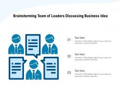 Brainstorming team of leaders discussing business idea