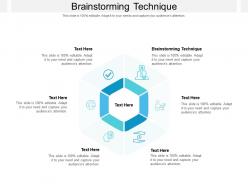 Brainstorming Technique Ppt Powerpoint Presentation Infographics Graphic Tips Cpb