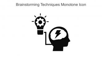 Brainstorming Techniques Monotone Icon In Powerpoints Pptx Png And Editable Eps Format