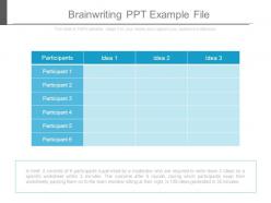Brainwriting ppt example file