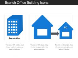 Branch office building icons