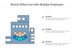 Branch office icon with multiple employees