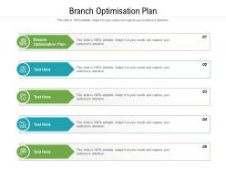 Branch optimisation plan ppt powerpoint presentation ideas model cpb