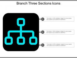 Branch three sections icons