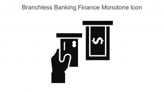 Branchless Banking Finance Monotone Icon in powerpoint pptx png and editable eps format