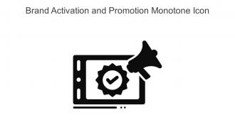Brand Activation And Promotion Monotone Icon In Powerpoint Pptx Png And Editable Eps Format