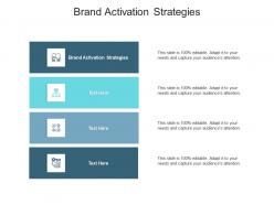 Brand activation strategies ppt powerpoint presentation model examples cpb