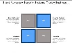 Brand advocacy security systems trendy business smart grid training cpb