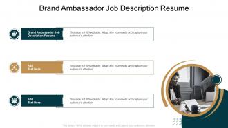 Brand Ambassador Job Description Resume In Powerpoint And Google Slides Cpb