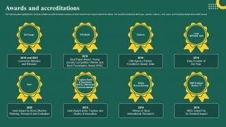 Brand Analytics Company Profile Awards And Accreditations Ppt Show Graphics Tutorials Cp Ss V