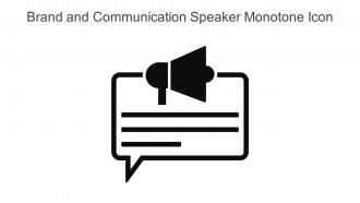 Brand And Communication Speaker Monotone Icon In Powerpoint Pptx Png And Editable Eps Format