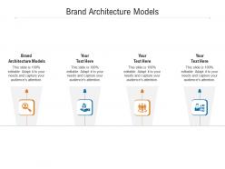 Brand architecture models ppt powerpoint presentation infographic template clipart cpb