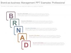 Brand as business management ppt examples professional