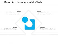Brand attribute icon with circle