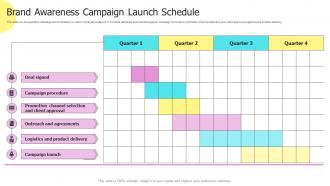 Brand Awareness Campaign Launch Schedule