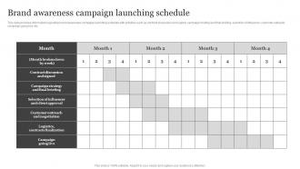 Brand Awareness Campaign Launching Schedule Brand Visibility Enhancement For Improved Customer