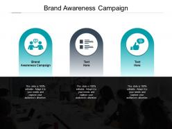 Brand awareness campaign ppt powerpoint presentation infographic cpb