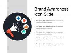 Brand awareness icon slide