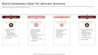 Brand Awareness Ideas For Skincare Business