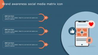 Brand Awareness Social Media Matrix Icon