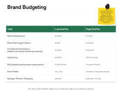 Brand Budgeting Ppt Powerpoint Presentation Pictures Structure