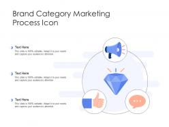 Brand category marketing process icon