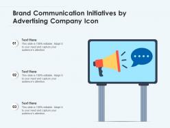 Brand communication initiatives by advertising company icon