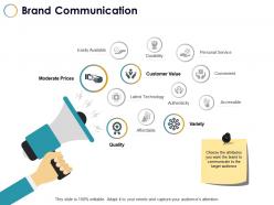Brand communication moderate prices b277 ppt powerpoint presentation diagram
