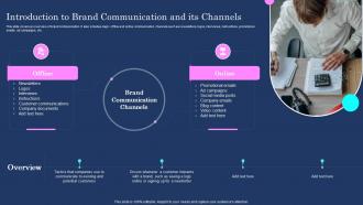Brand Communication Plan Introduction To Brand Communication And Its Channels