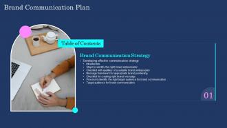 Brand Communication Plan Table Of Contents Ppt Slides Infographic Template