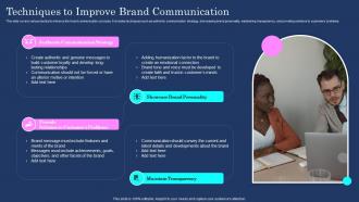 Brand Communication Plan Techniques To Improve Brand Communication