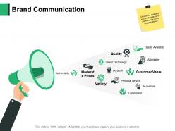 Brand communication quality variety ppt powerpoint presentation portfolio vector