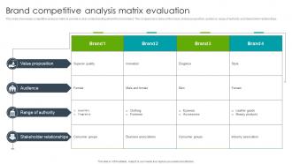 Brand Competitive Analysis Matrix Evaluation