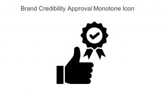Brand Credibility Approval Monotone Icon In Powerpoint Pptx Png And Editable Eps Format
